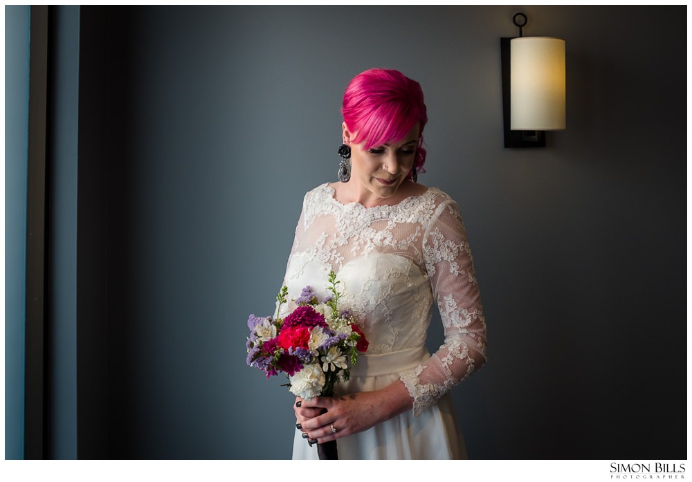 pink hair bride, adelaide wedding, brides of adelaide