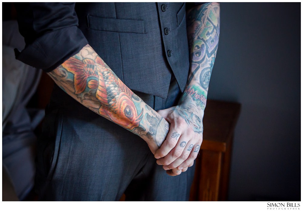 tatooed groom