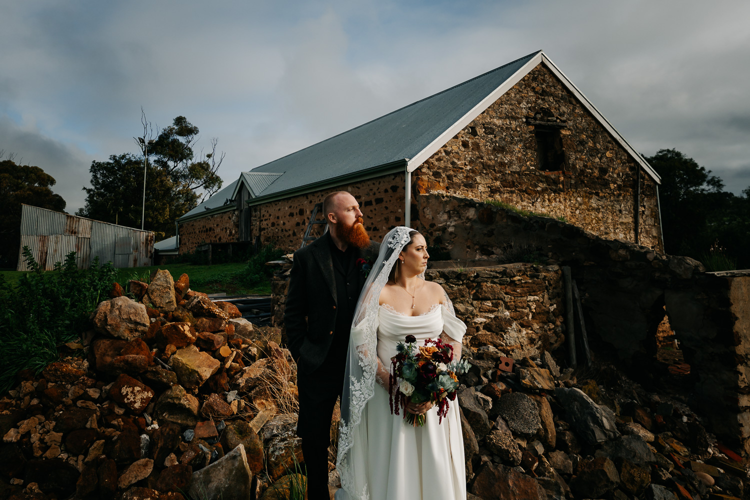 White Hill Estate Wedding photo of bride and groom.