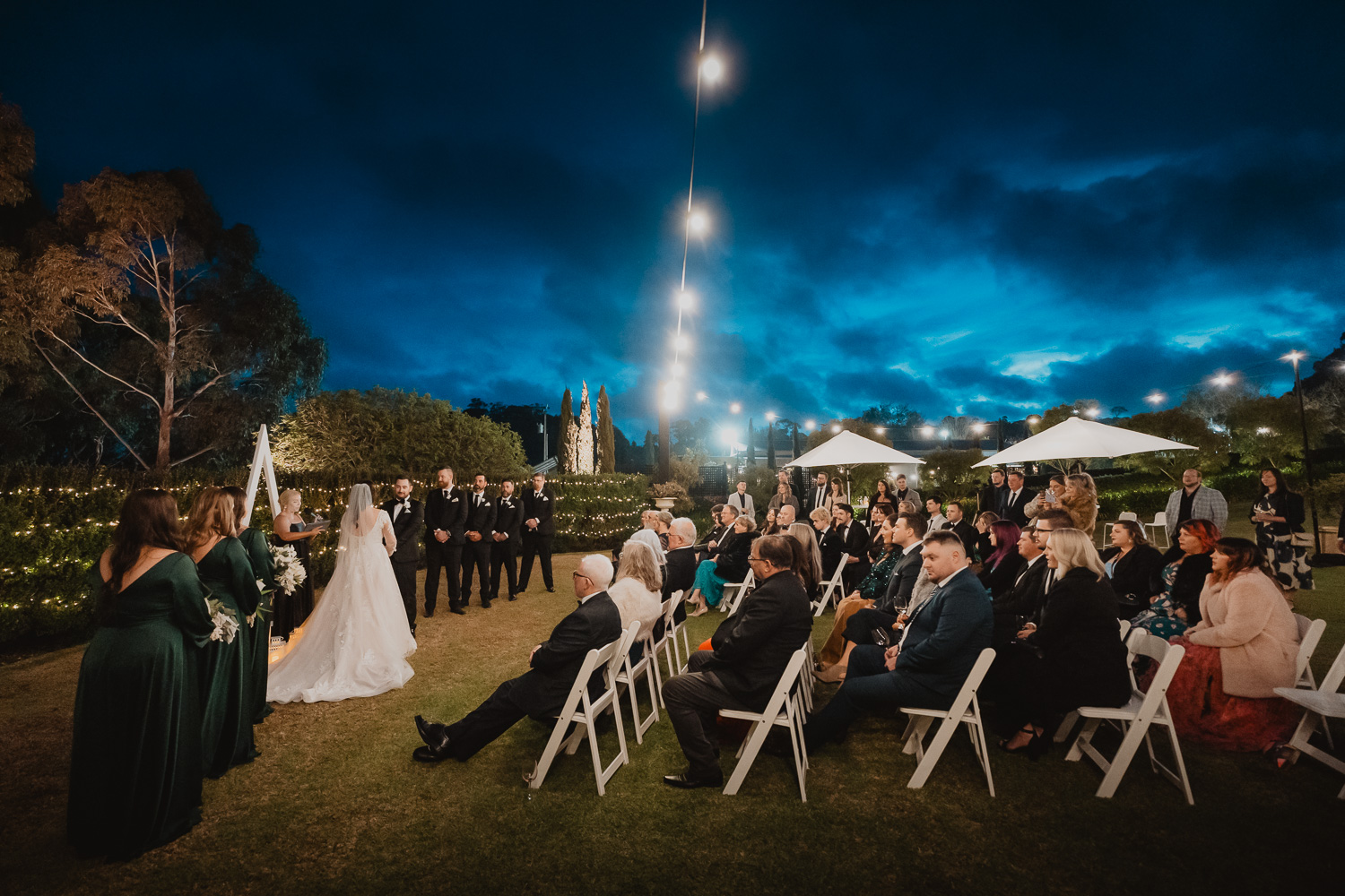 night wedding at Mandalay House