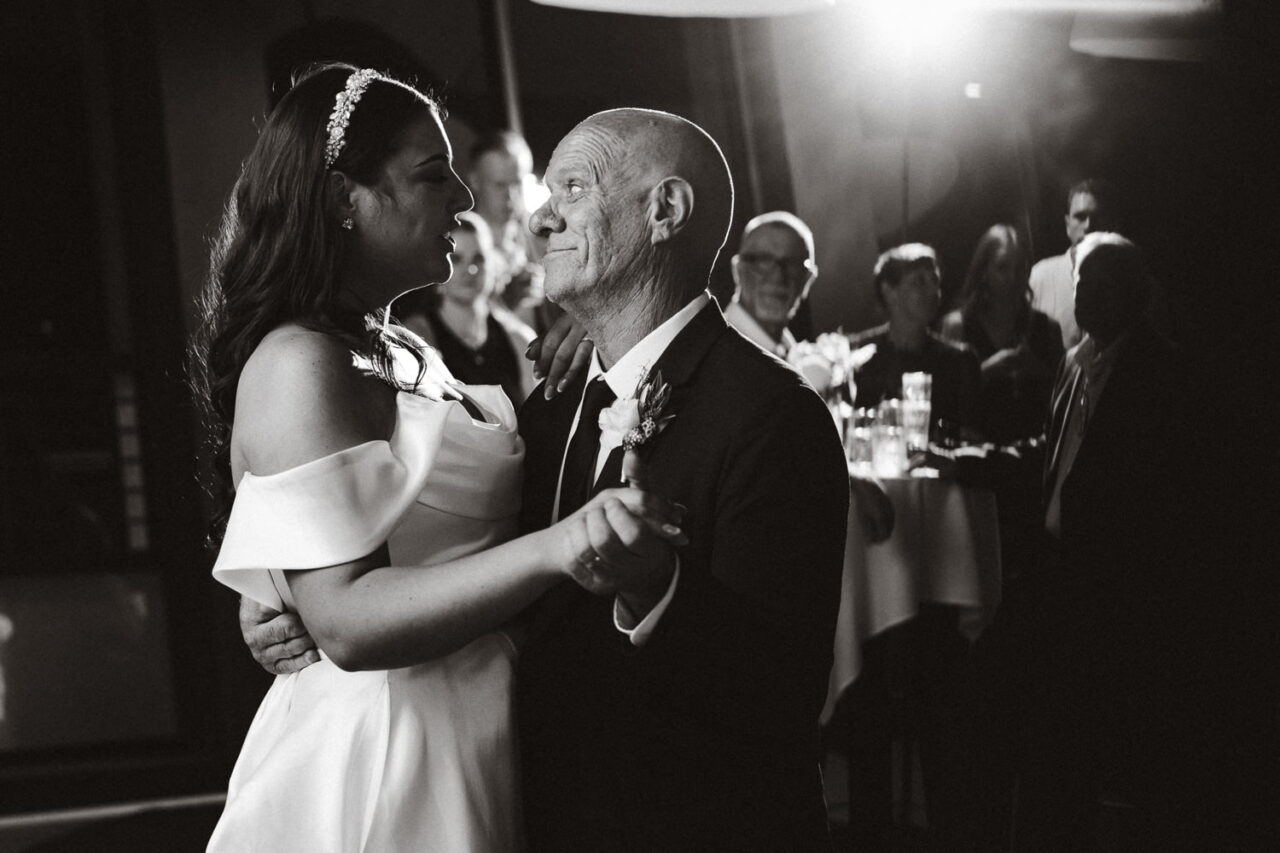 Father daughter dance at Adelaide wedding.