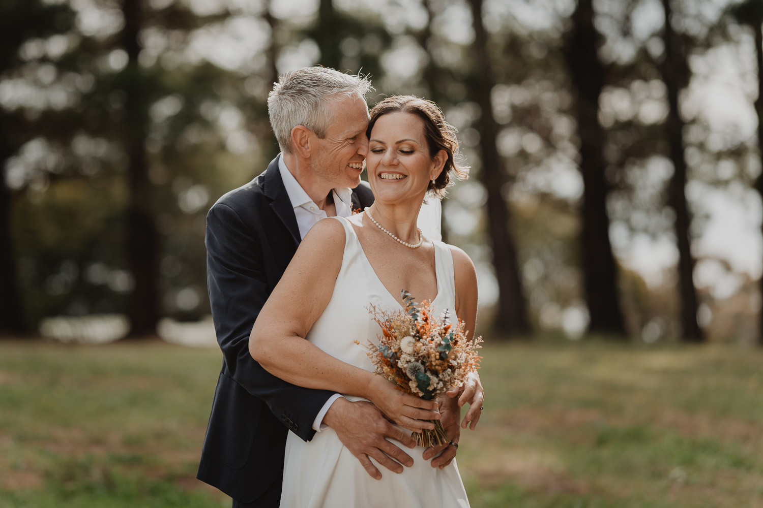 Bride and groom at Paracombe Premium Perry wedding