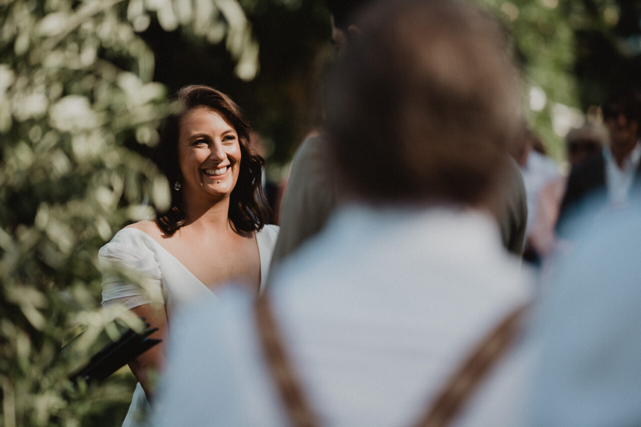 Bride saying her vows at Templewood House.